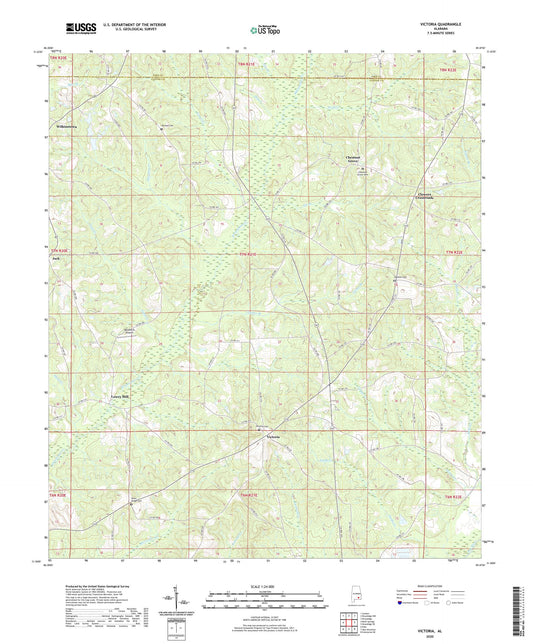 Victoria Alabama US Topo Map Image