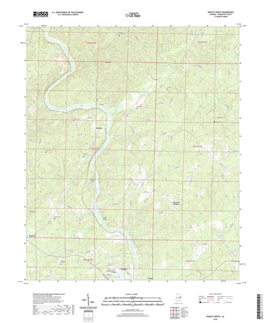 Wadley North Alabama US Topo Map Image