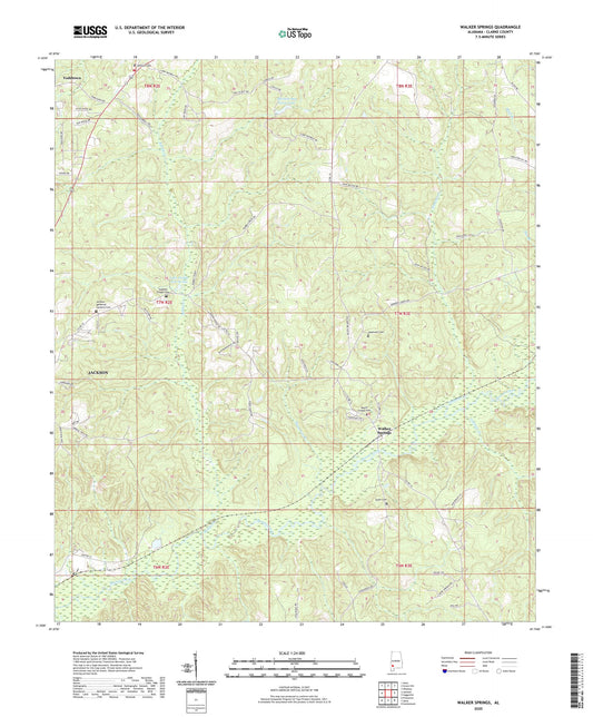 Walker Springs Alabama US Topo Map Image