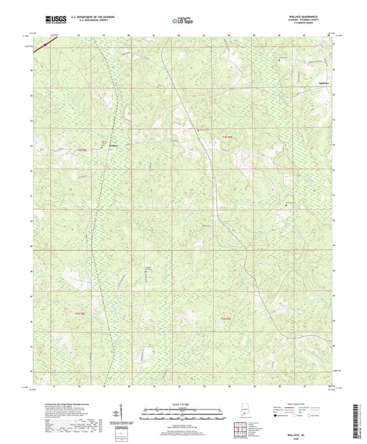 Wallace Alabama US Topo Map Image
