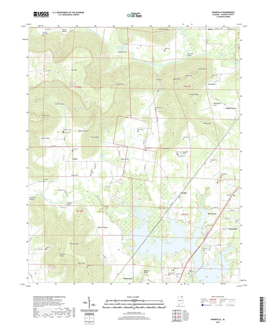Wannville Alabama US Topo Map Image