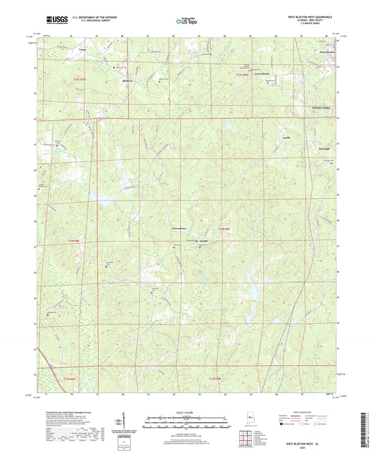West Blocton West Alabama US Topo Map Image