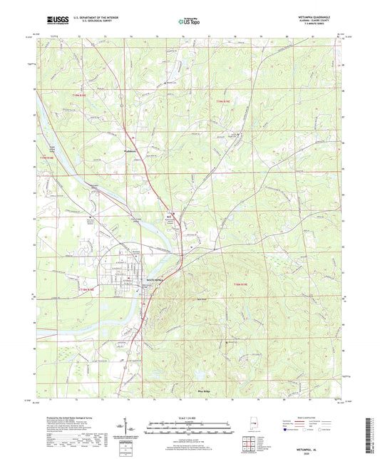 Wetumpka Alabama US Topo Map Image