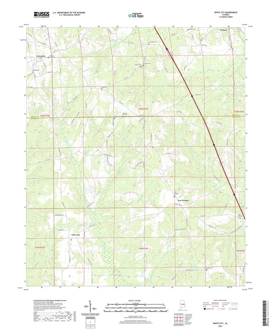 White City Alabama US Topo Map Image