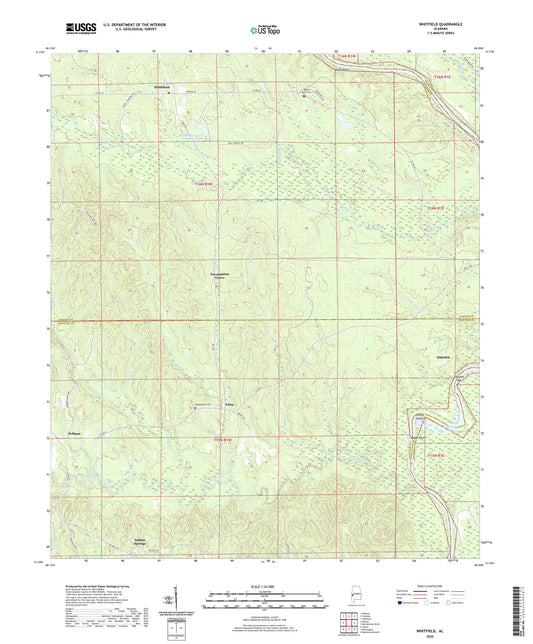 Whitfield Alabama US Topo Map Image
