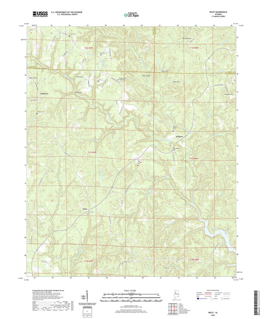 Wiley Alabama US Topo Map Image