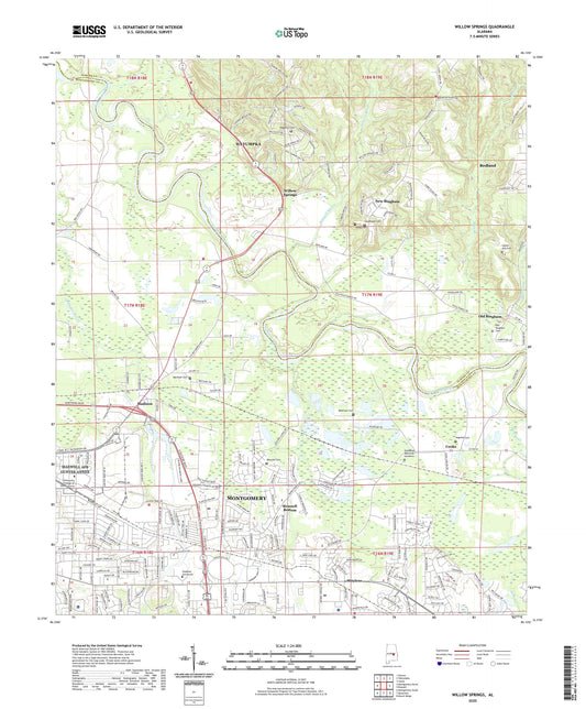Willow Springs Alabama US Topo Map Image