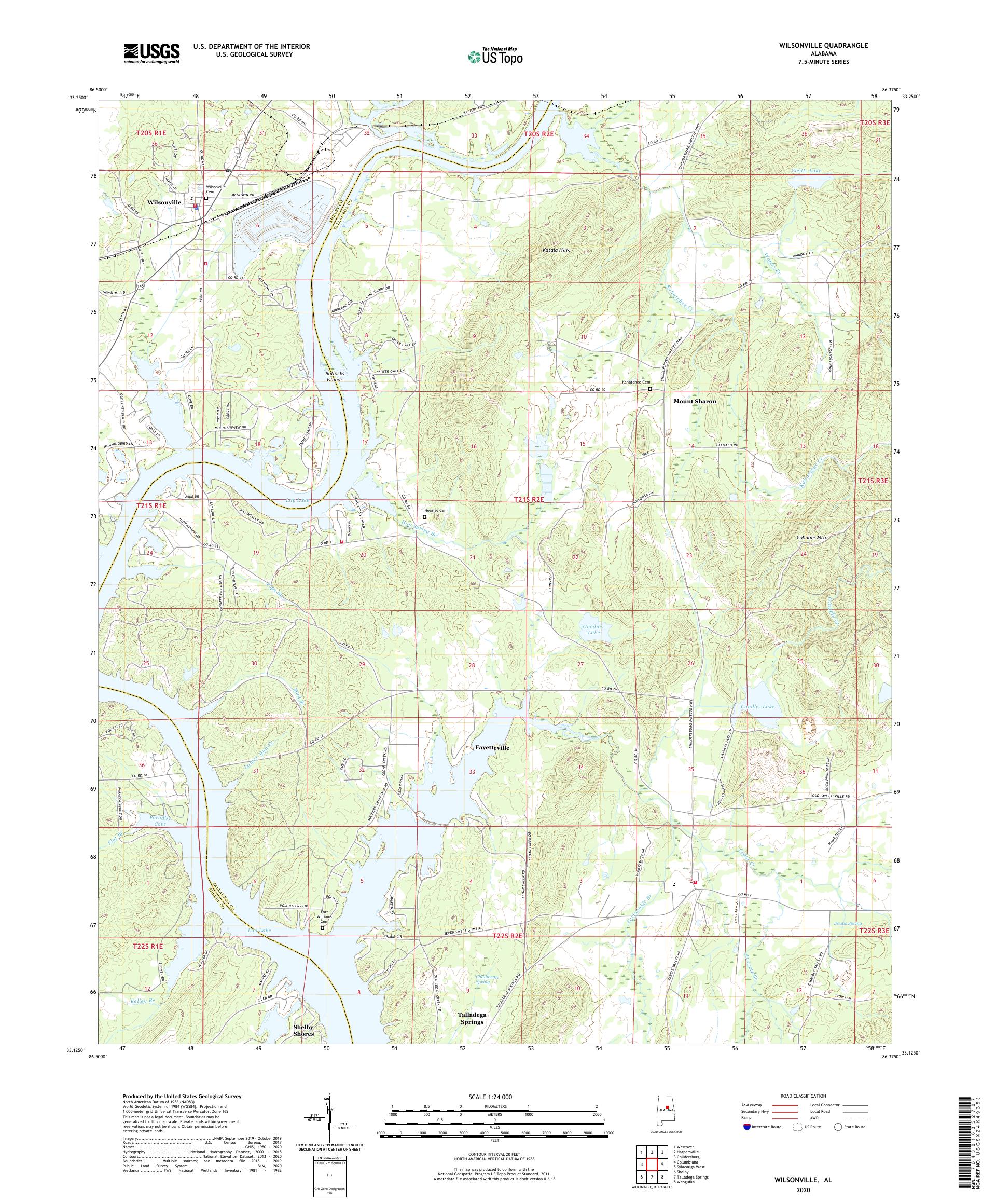 Wilsonville Alabama Us Topo Map – Mytopo Map Store