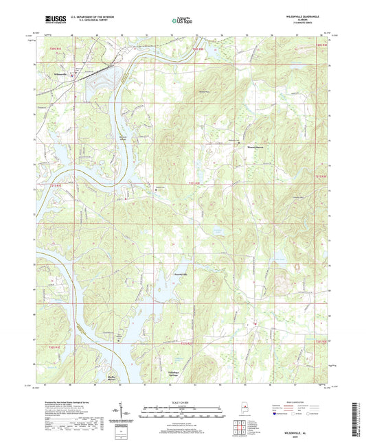 Wilsonville Alabama US Topo Map Image