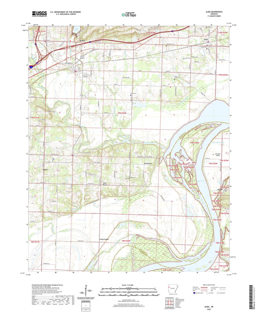 Alma Arkansas US Topo Map Image