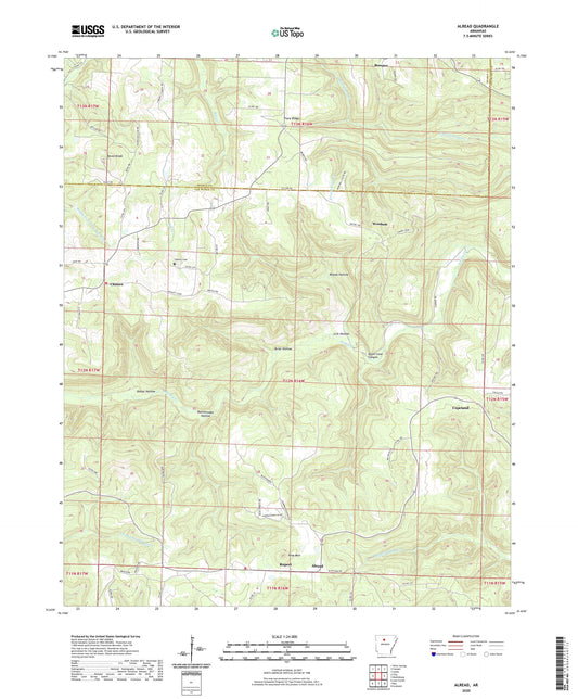 Alread Arkansas US Topo Map Image