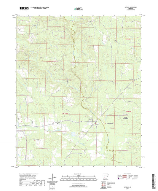 Antoine Arkansas US Topo Map Image