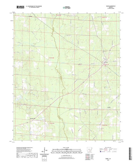 Banks Arkansas US Topo Map Image