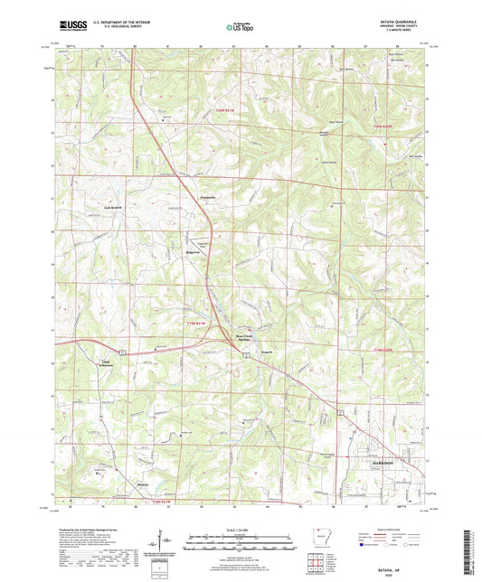 Batavia Arkansas US Topo Map Image