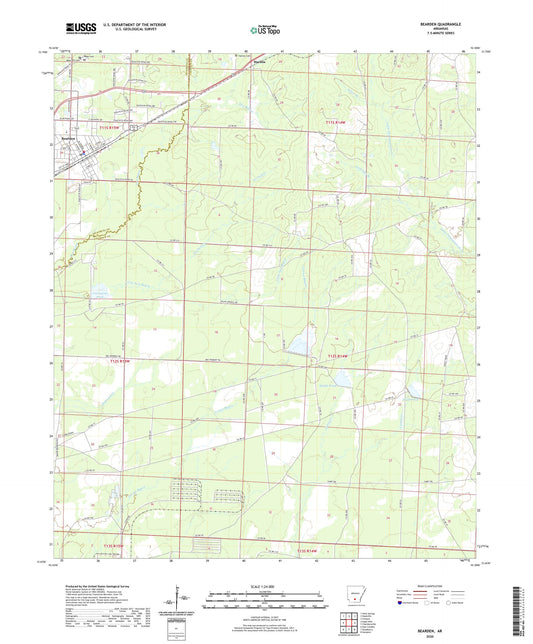 Bearden Arkansas US Topo Map Image