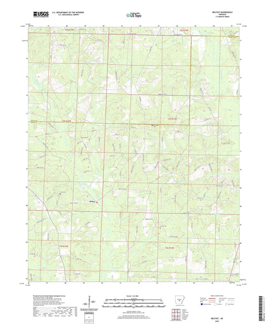 Belfast Arkansas US Topo Map Image