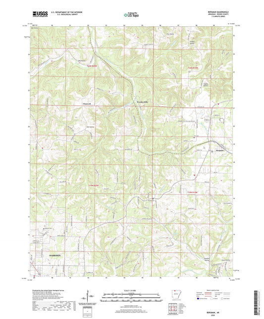 Bergman Arkansas US Topo Map Image