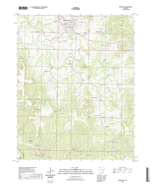 Berryville Arkansas US Topo Map Image