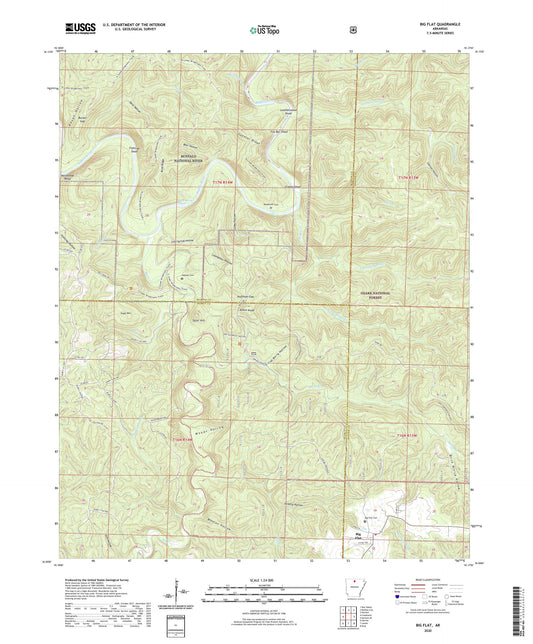 Big Flat Arkansas US Topo Map Image