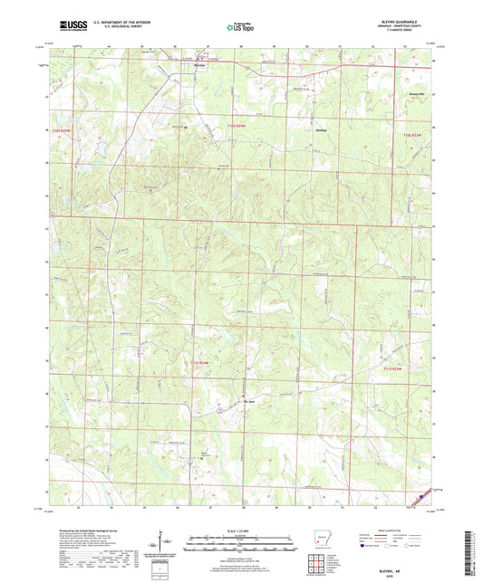 Blevins Arkansas US Topo Map Image