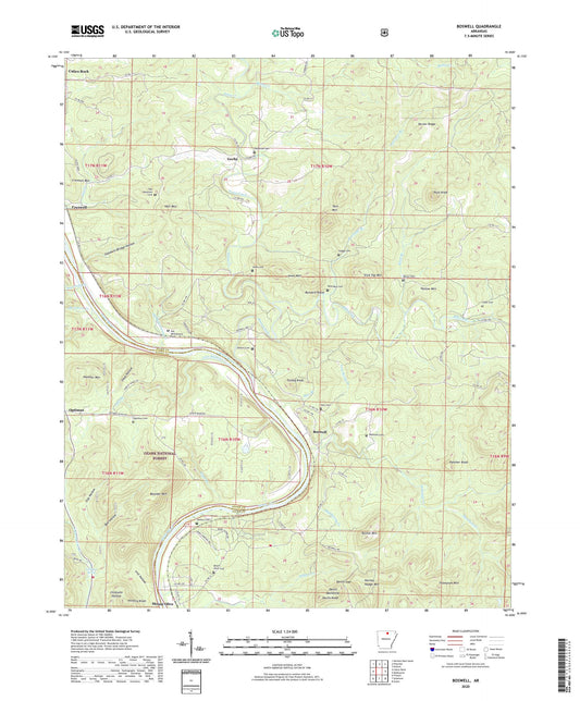 Boswell Arkansas US Topo Map Image