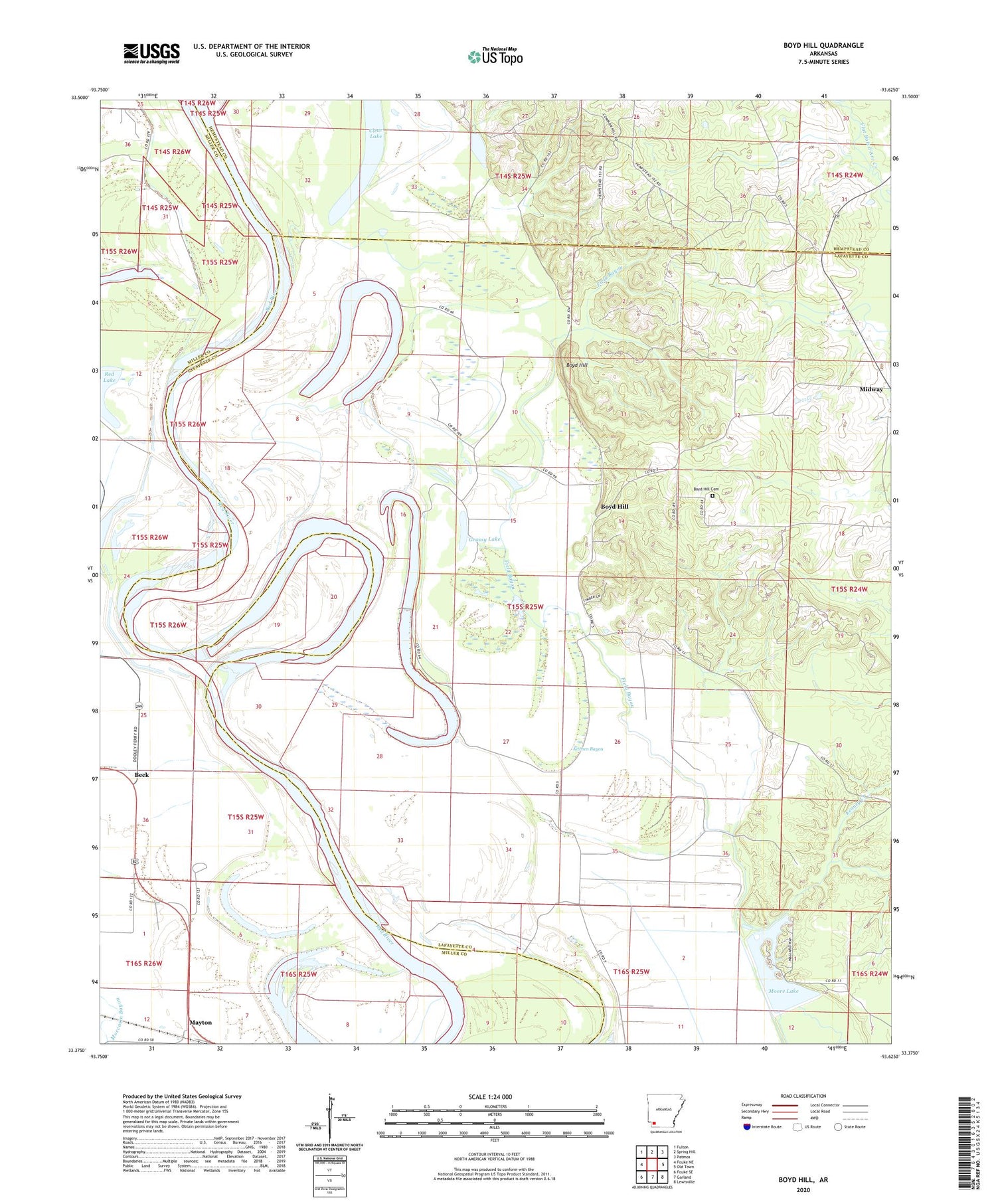Boyd Hill Arkansas US Topo Map Image