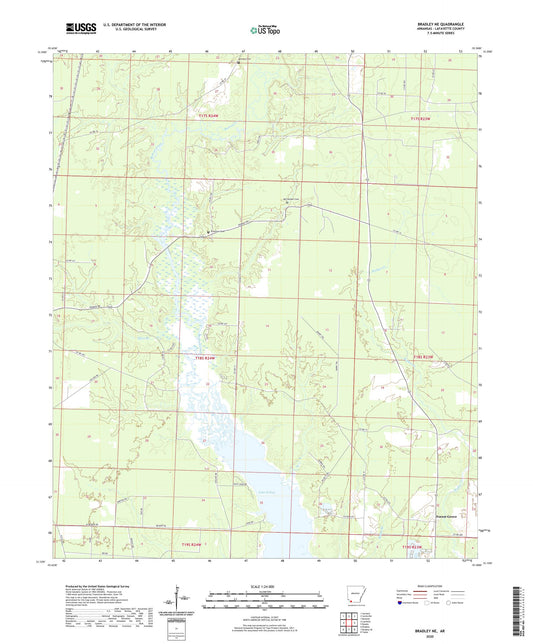 Bradley NE Arkansas US Topo Map Image
