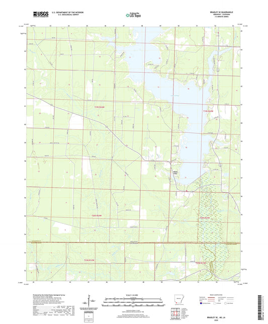 Bradley SE Arkansas US Topo Map Image