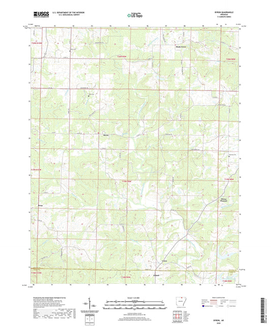 Byron Arkansas US Topo Map Image