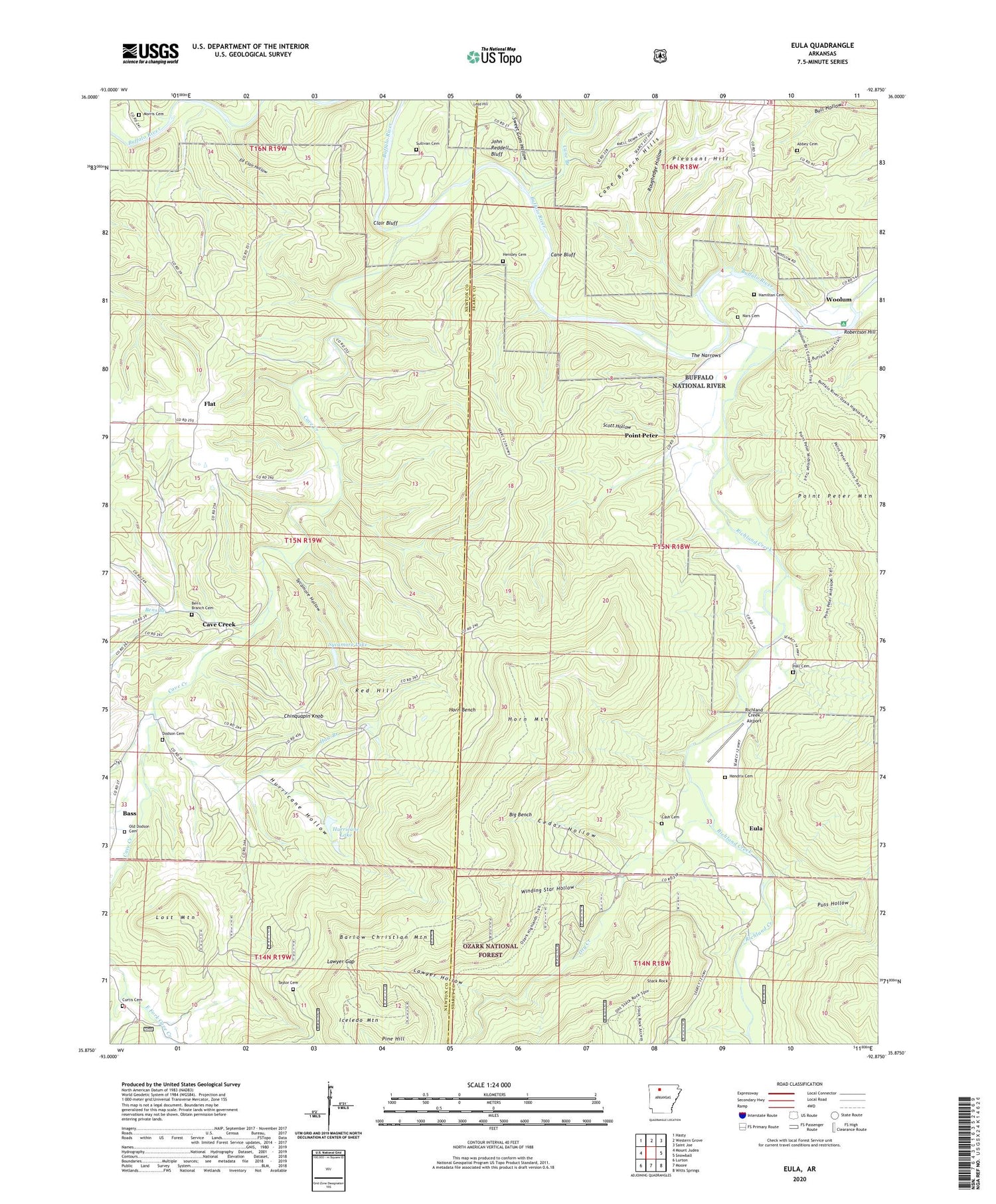 Eula Arkansas US Topo Map Image