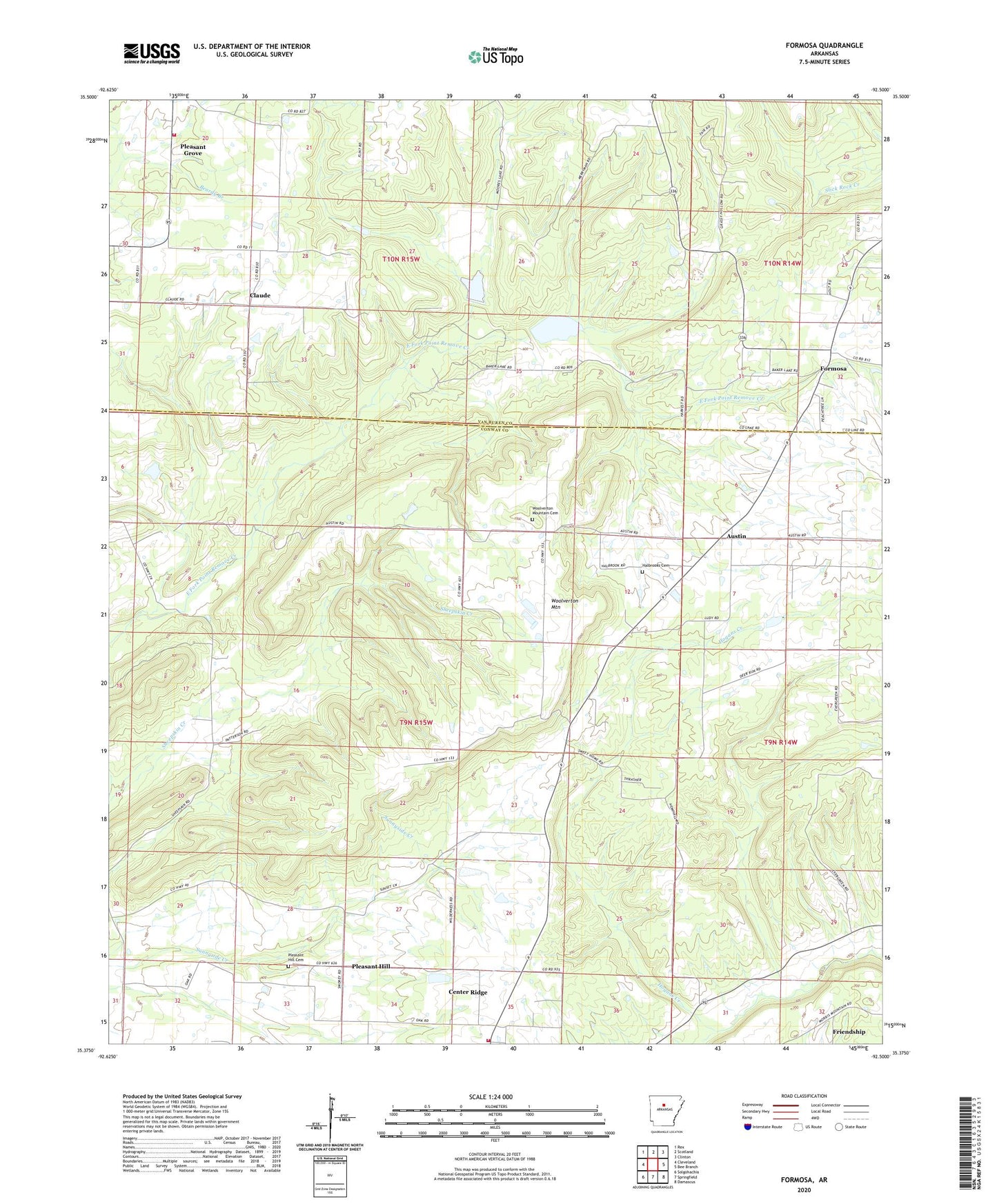 Formosa Arkansas US Topo Map Image