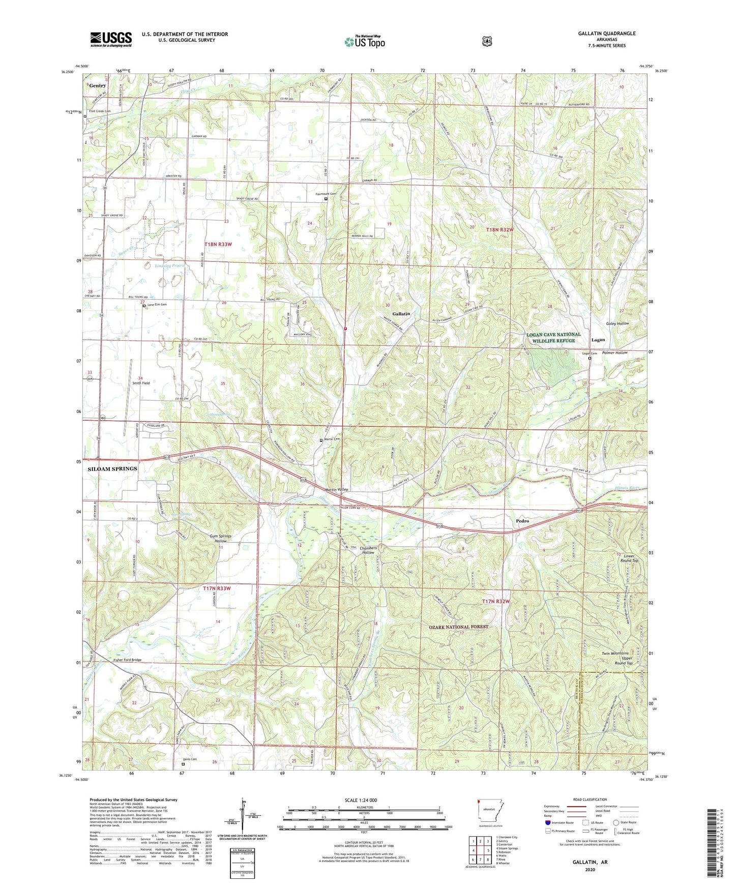Gallatin Arkansas US Topo Map Image