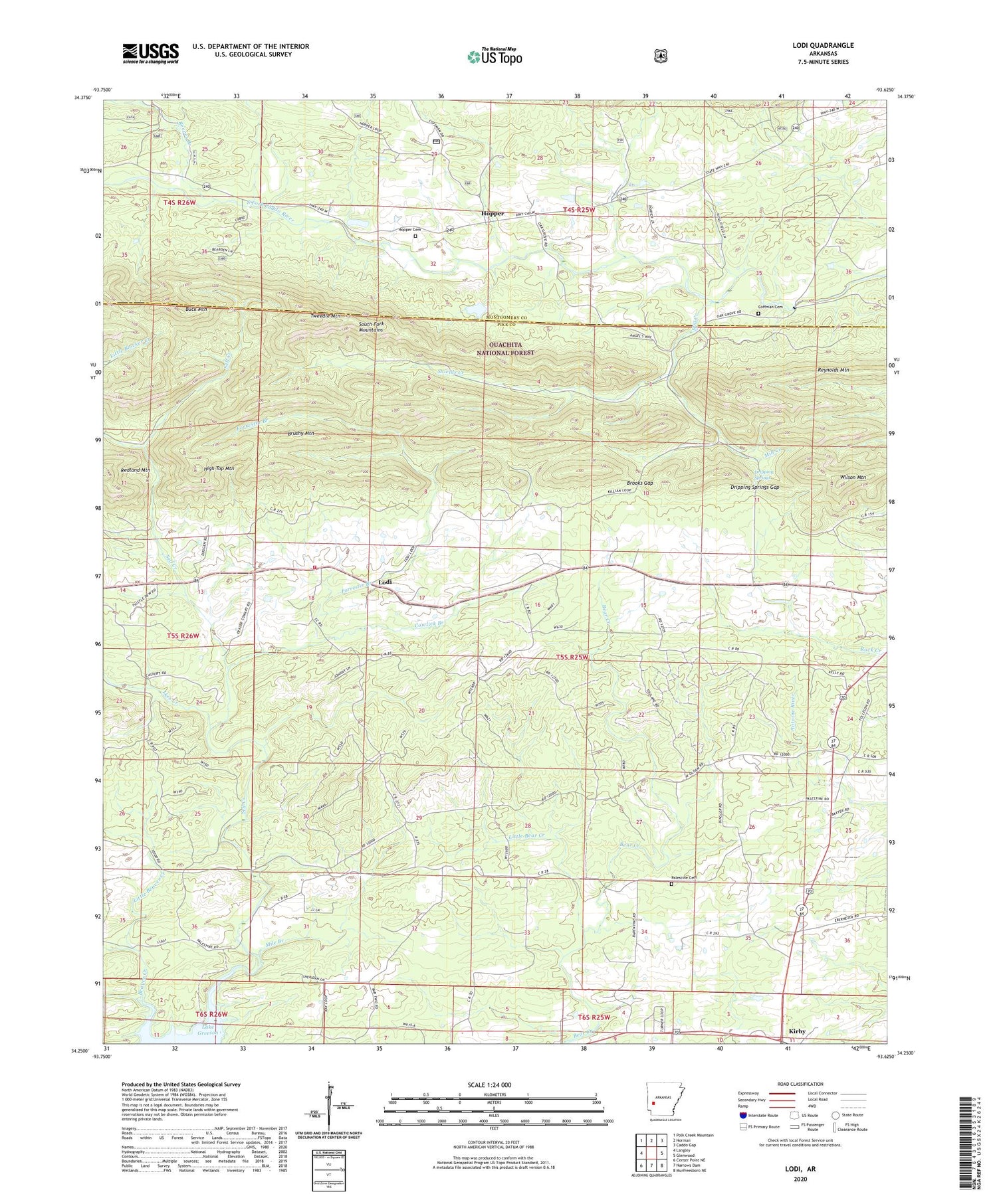 Lodi Arkansas US Topo Map Image