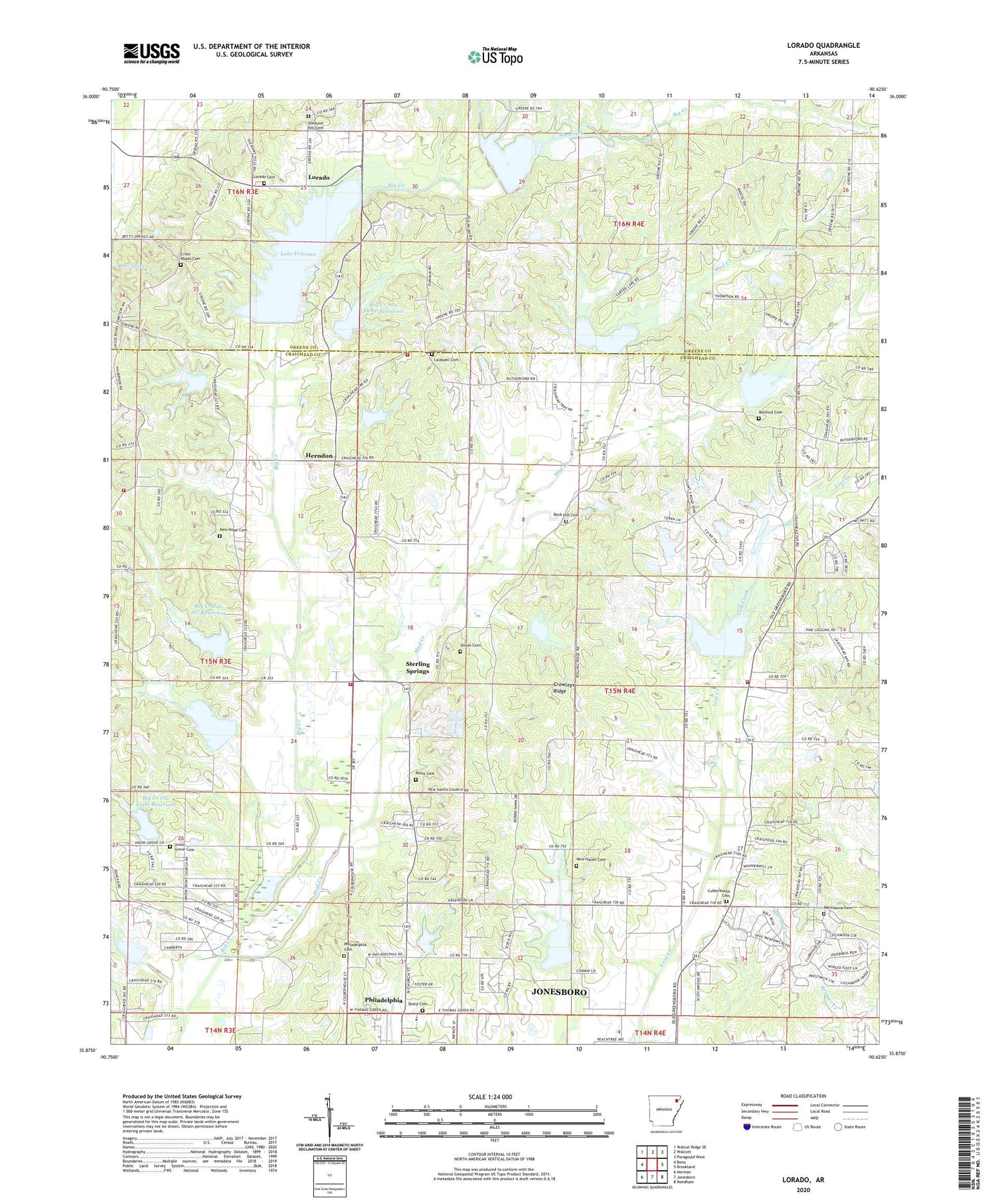 Lorado Arkansas US Topo Map Image