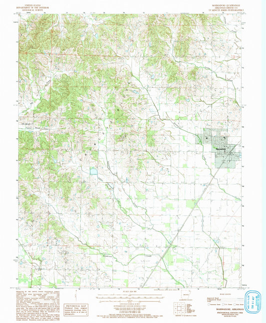 Classic USGS Marmaduke Arkansas 7.5'x7.5' Topo Map Image