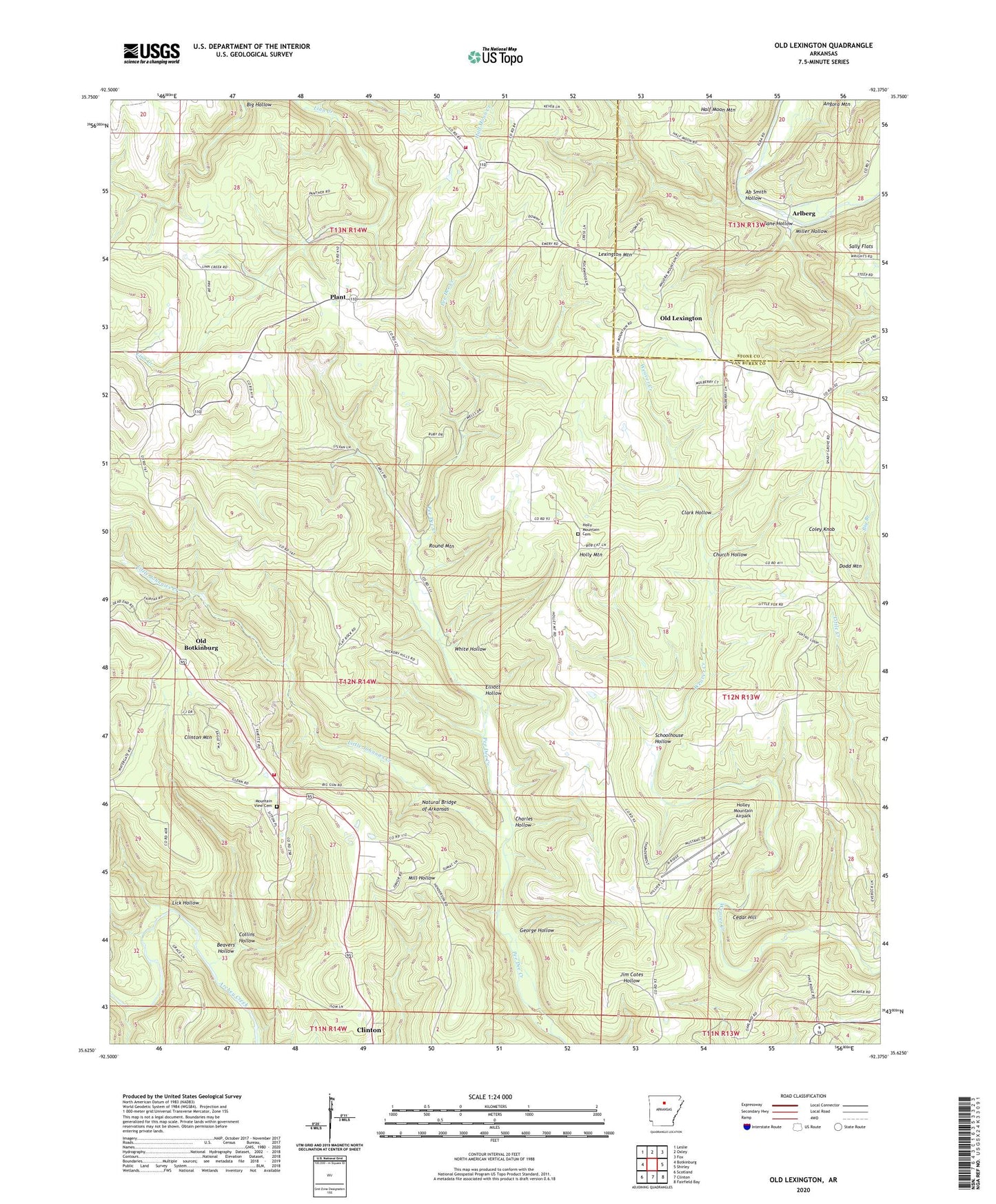 Old Lexington Arkansas US Topo Map Image