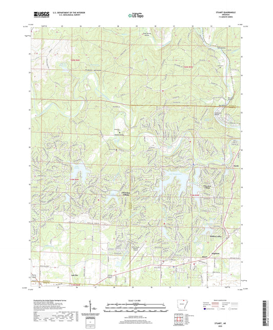 Stuart Arkansas US Topo Map Image