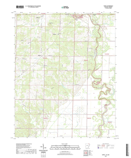 Supply Arkansas US Topo Map Image