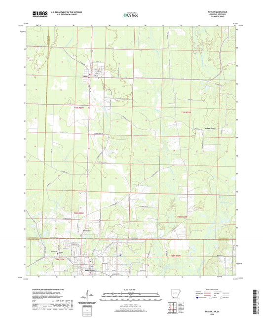 Taylor Arkansas US Topo Map Image