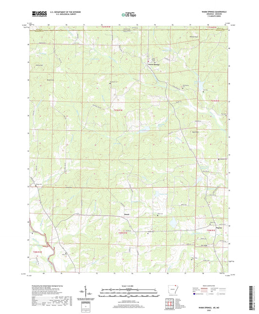 Warm Springs Arkansas US Topo Map Image