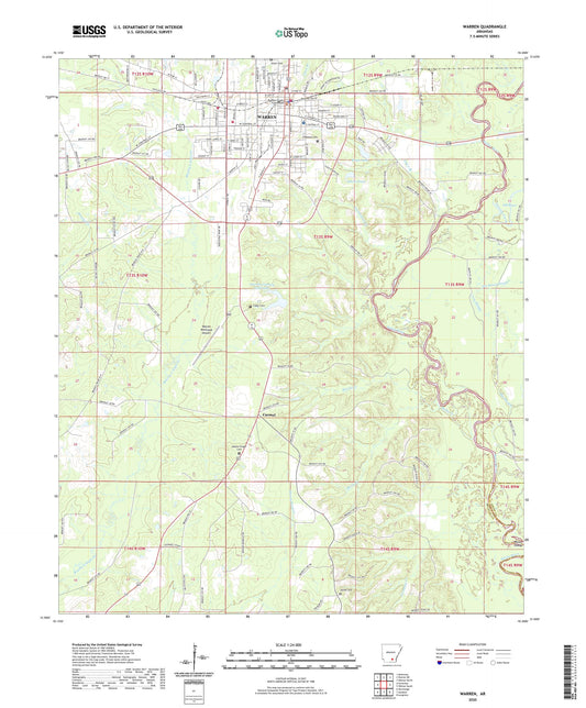 Warren Arkansas US Topo Map Image