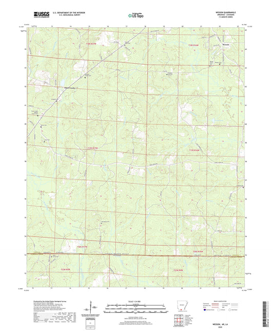 Wesson Arkansas US Topo Map Image
