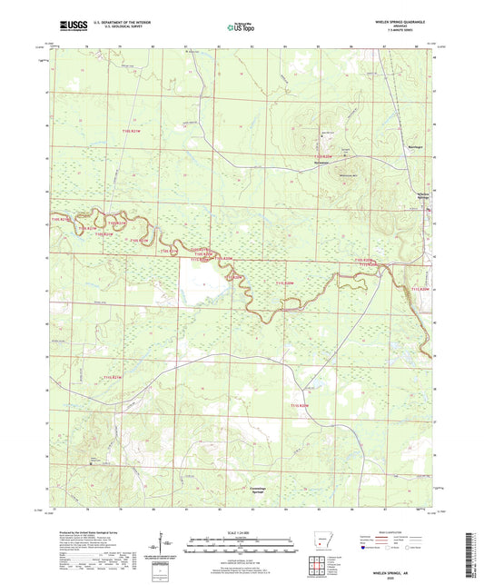Whelen Springs Arkansas US Topo Map Image