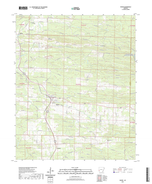 Wickes Arkansas US Topo Map Image