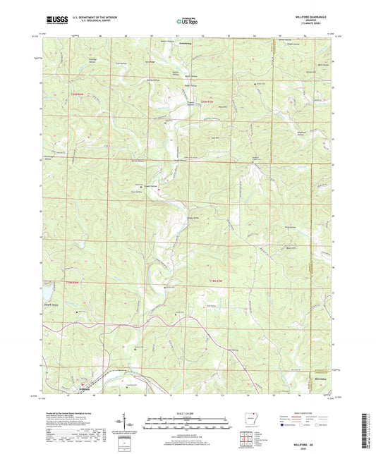 Williford Arkansas US Topo Map Image