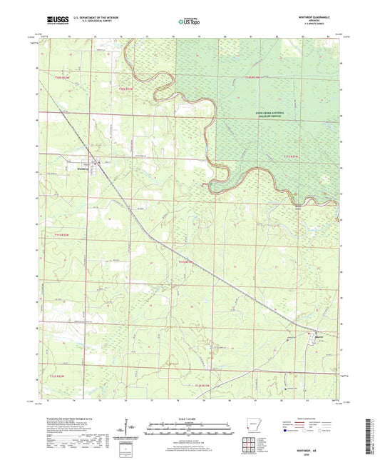 Winthrop Arkansas US Topo Map Image