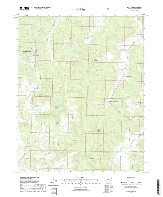 Witts Springs Arkansas US Topo Map Image
