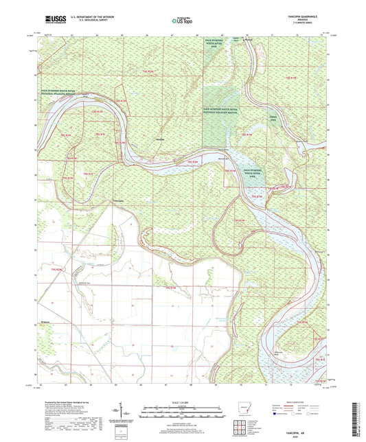 Yancopin Arkansas US Topo Map Image