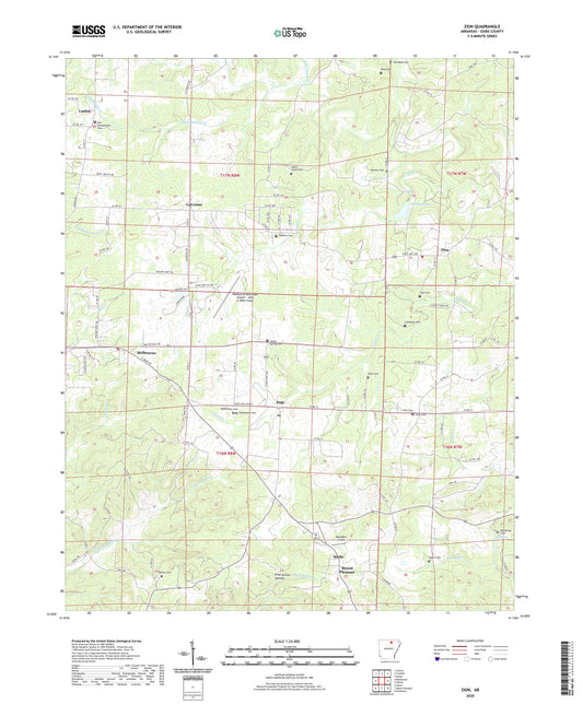 Zion Arkansas US Topo Map Image