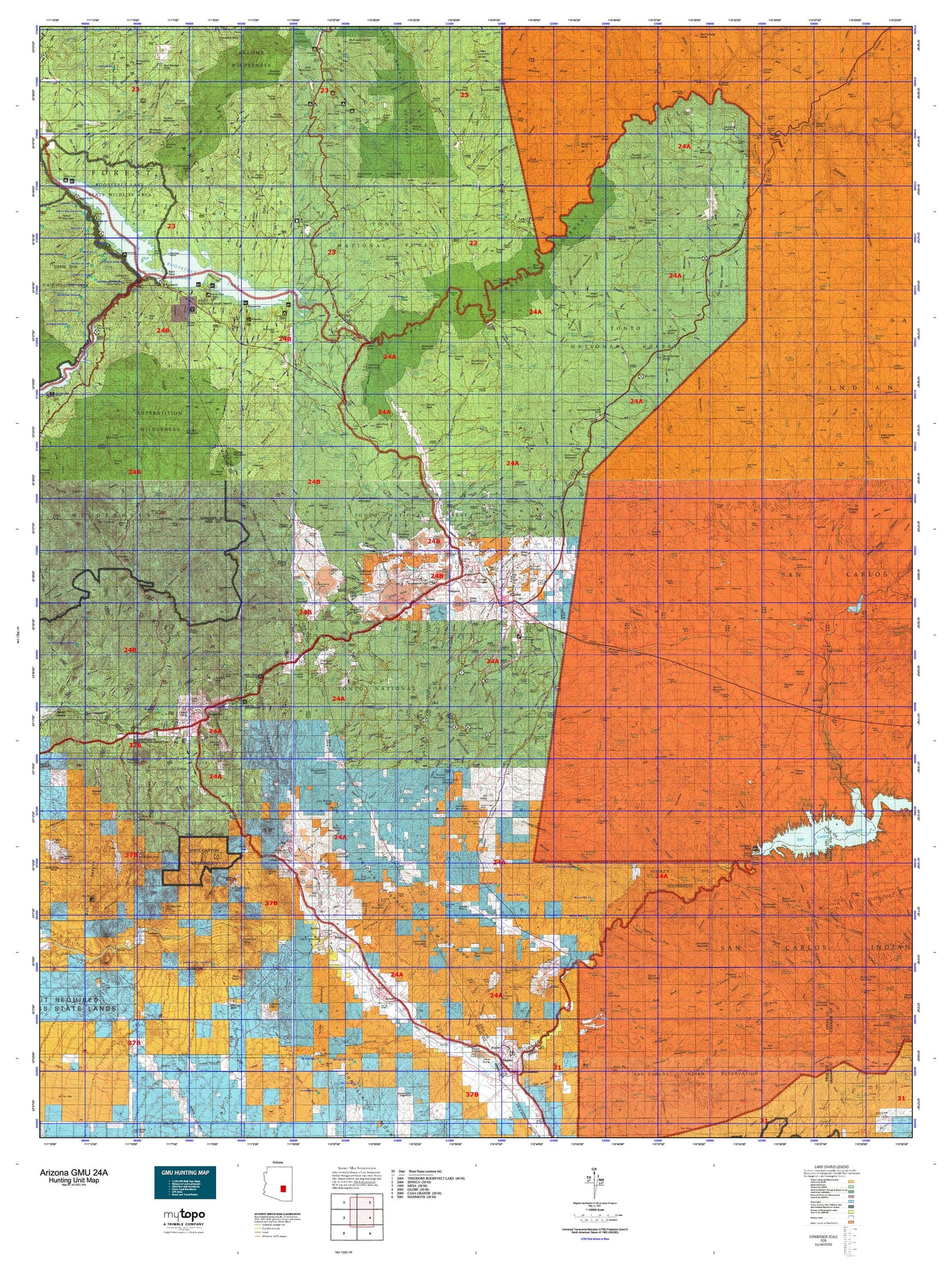 Arizona GMU 24A Map Image